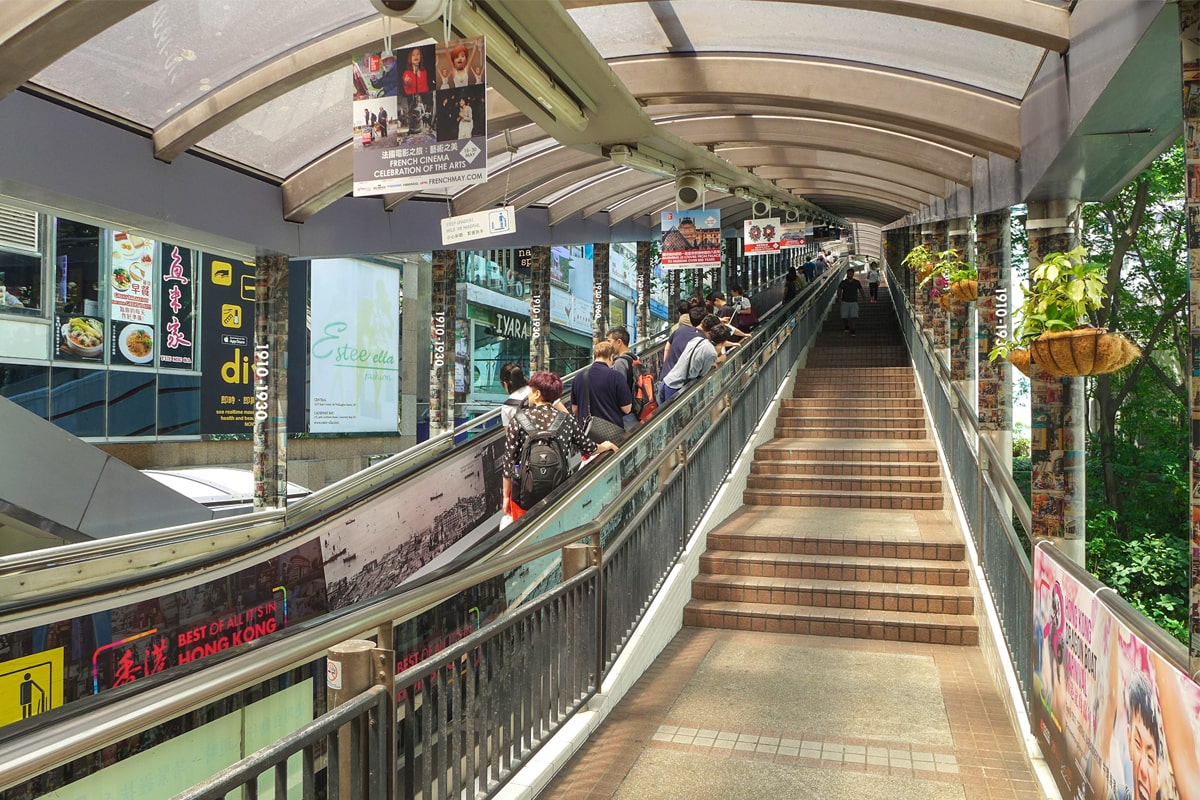پله برقی مرکز-میدلز در هنگ کنگ، چین