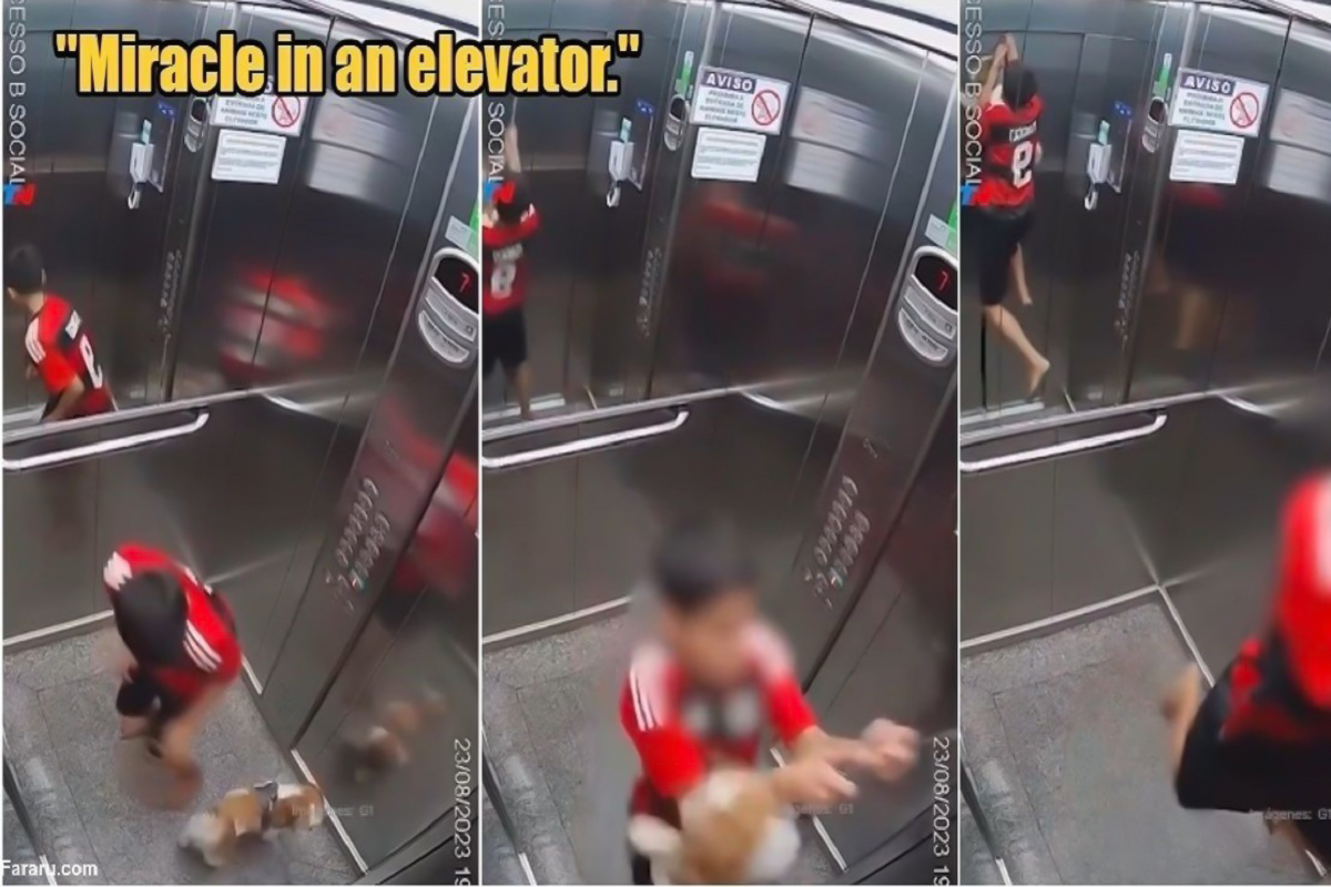 حادثه تکان دهنده در آسانسور