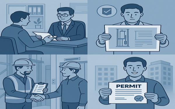 مراحل اداری دریافت پروانه طراحی مونتاژ آسانسور